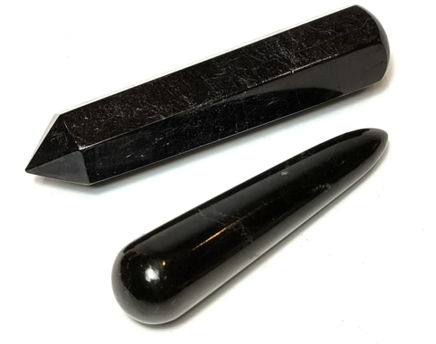 Picture of Black Tourmaline mineral and stone, to be used for Black Tourmaline necklaces