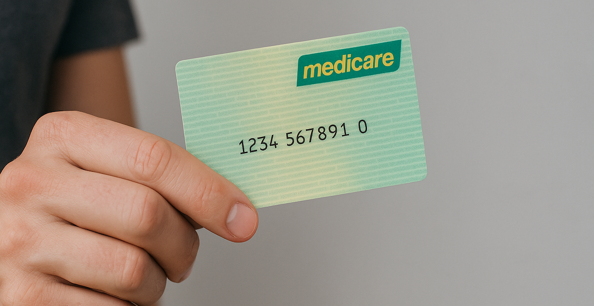 Picture of a man holding a medicare card, giving hime access to Extended Medicare Safety Net