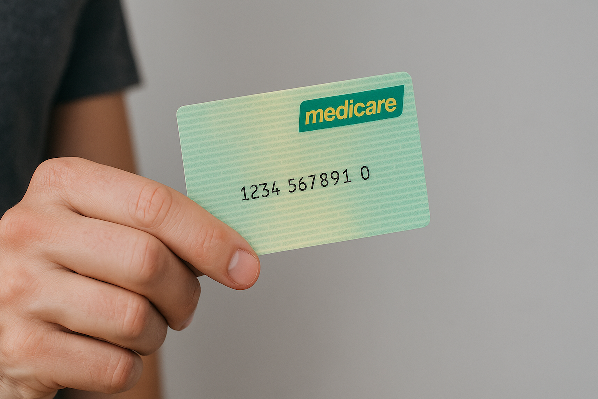 Picture of a man holding a medicare card, giving hime access to Extended Medicare Safety Net